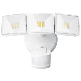 OREiN 4500LM/30W Flood Lights Outdoor, 240°/40FT Motion Sensor Outdoor Lights, Dusk to Dawn/Auto/Test Mode, IP65 Waterproof LED Security Light for Yard Garden, White (Hardwired)