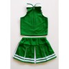 Little Girls' Cheerleader Cheerleading Outfit, Green/White, Size S / 2-5