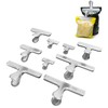 9Pcs Stainless Steel Food Storage Bag Sealing Chip MultiPurpose Air