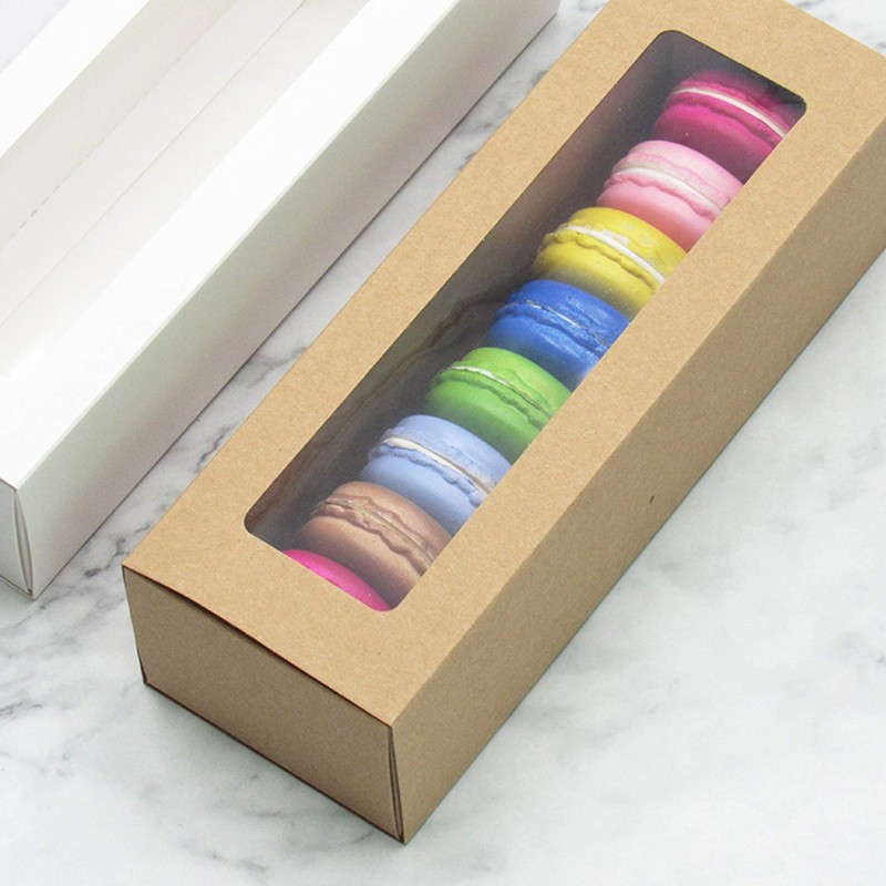 12 Pack Macarons Boxes Macaron Boxes Packaging,Brown Kraft Macaron Boxes