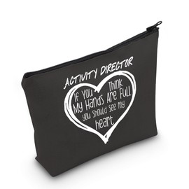 MEIKIUP Activity Director Makeup Bag Activity Director Gift Activity Professional Week Gift Colleague Appreciation Gifts (Activity Director Bag)