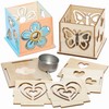 Baker Ross Wooden Tealight Holders Craft Set - 4 Pack,