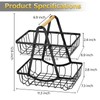 2 Tier Countertop Fruit Basket for Kitchen, Portable Fruit Storage