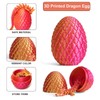 Myqiqi 3D Printed Dragon in Egg, Fully Movable Crystal Dragon
