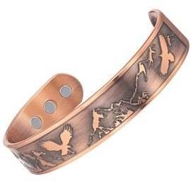 Willis Judd Eagle Mountain Wildlife Men's Pure Copper Magnetic Bracelet Bangle
