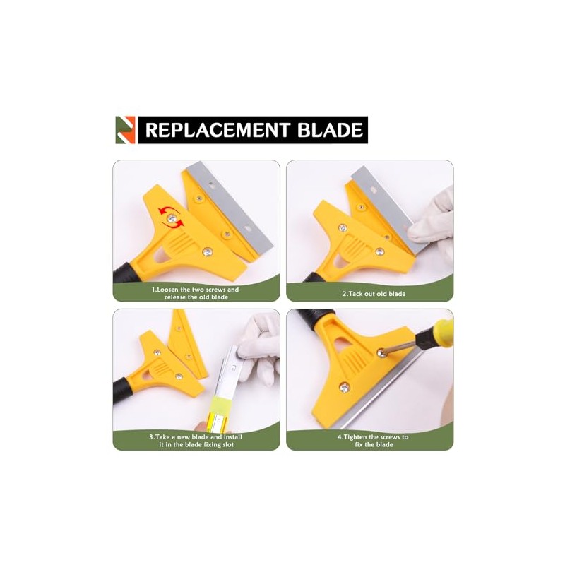 WRAPXPERT 4 Inch Scraper Blades 160 PCS Razor Scraper Blade