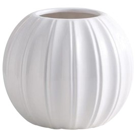 LOGOFUN Fall Pumpkin Planters Ceramic Pumpkin Vase Ceramic Flower Pot for Home Party Decor Flower Arrangements-White