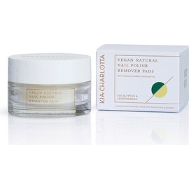 KIA-CHARLOTTA Vegan Natural Nail Polish Remover Pads, 40 Pcs