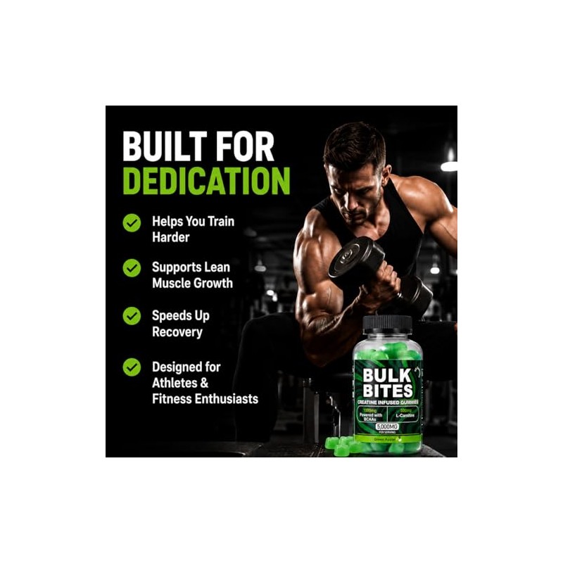 Bulk Bites 7000mg Creatine Gummies – High Strength Creatine Monohydrate