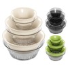 Shock-Resistant Plastic Colander for Kitchen Set of 6, 2 in