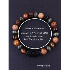 Unisex Constellation Design Stone Beaded Bracelet, Fashionable Adjustable Bracelet for Women & Men, Trendy All-match & Exquisite Jewelry for Birthday Gift - Color: Multicolor, Specification: Taurus