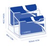 heavenlife 2 Pack Acrylic Business Card Holders, 2 Tiers Clear