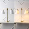 JONATHAN Y JYL3074A 31" Contemporary Farmhouse 2-Light Adjustable Library Lamp,