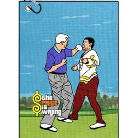 Happy Gilmore Golf Towel with Bag Clip Adam Sandler Golf Film Golfing Accessories Gift (The Price is Wrong)
