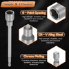 sourcing map 5pcs Nut Driver Drill Bit 13mm Metric Impact