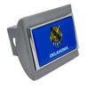 Elektroplate Oklahoma State Flag All Metal Brushed Chrome Hitch Cover