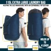 Laundry Backpack Heavy Duty, 115L Extra Large Laundry Bag with