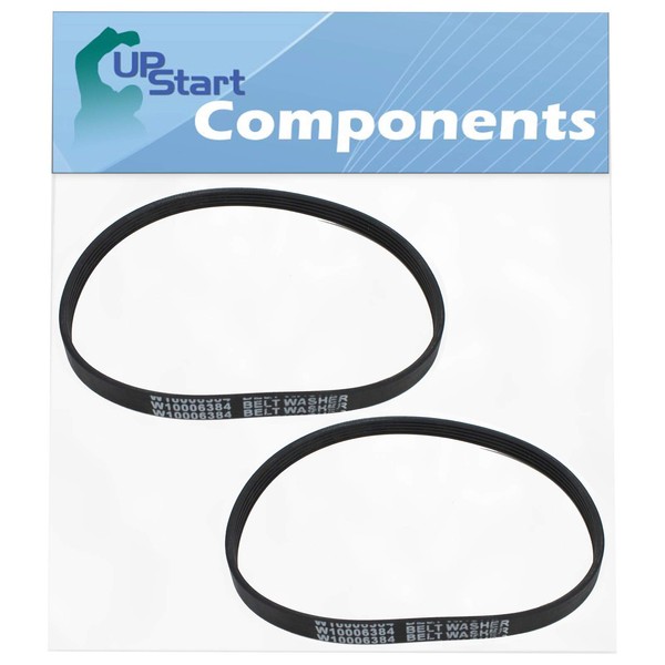 2-Pack W10006384 Washer Belt Replacement for Whirlpool 4GWTW4950YW0 - Compatible