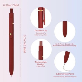 Colorful Gel Pens, 0.5mm Fine Point Retractable,Multi Colored Pens for Journaling and Sketching, Teacher Must Haves,Teacher School Supplies, Gifts