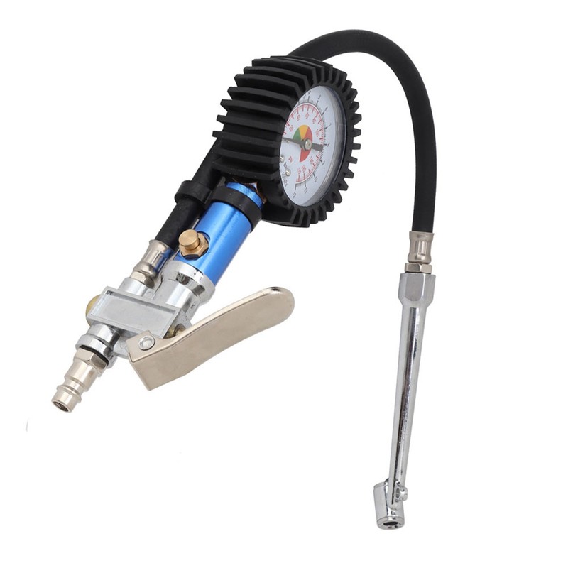 12 Bar Self clamping Tire Inflator with Air Pressure Gauge