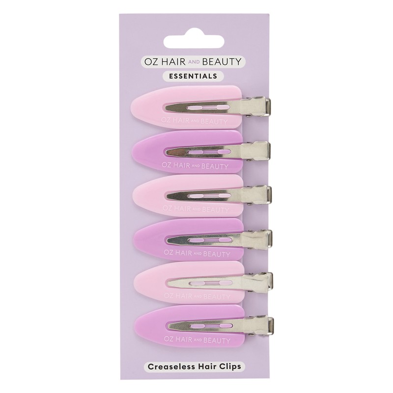 Oz Essentials Creaseless Hair Clips - Purple/Pink