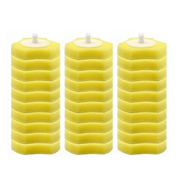 ChuangChi Disposable Toilet Brush Replacement Head Toilet Brush Disposable Refill Heads Disposable Replacement Head for Toilet Brush (Lemon Fragrance) Pack of 30