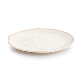 DEMDACO Peace On Earth Classic White 11 Inch Stoneware Round Serving Plate Platter