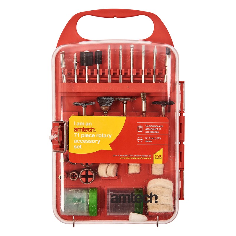 Amtech V2543 Rotary Accessory Set, 71 Piece Rotary Tool Accessory