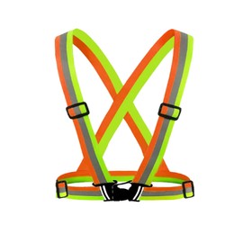 KQHOMEI Reflective Vest, Safety Vest, High Visibility, Adjustable, Orange, Reflective Vest, Traffic Security, Night Security, Guidance, Guardman, Fluorescent Belt, For Construction Sites, Unisex,