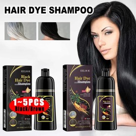 3-in-1 Hair Shampoo Natural Herbal Hair Dye Dry Shampoo Change Hair Color Deep Nourishing Volumizing Refreshing Hair Dye Haircare Plant - Function: Black 3PCs