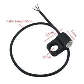 RAYANA Interruptor de control de manillar de motocicleta de aleación de aluminio de 22 mm de 7/8 pulgadas, impermeable, botón para señal de giro de bocina, interruptor de arranque de parada del motor, interruptor de encendido eléctrico (rojo - Acti momen