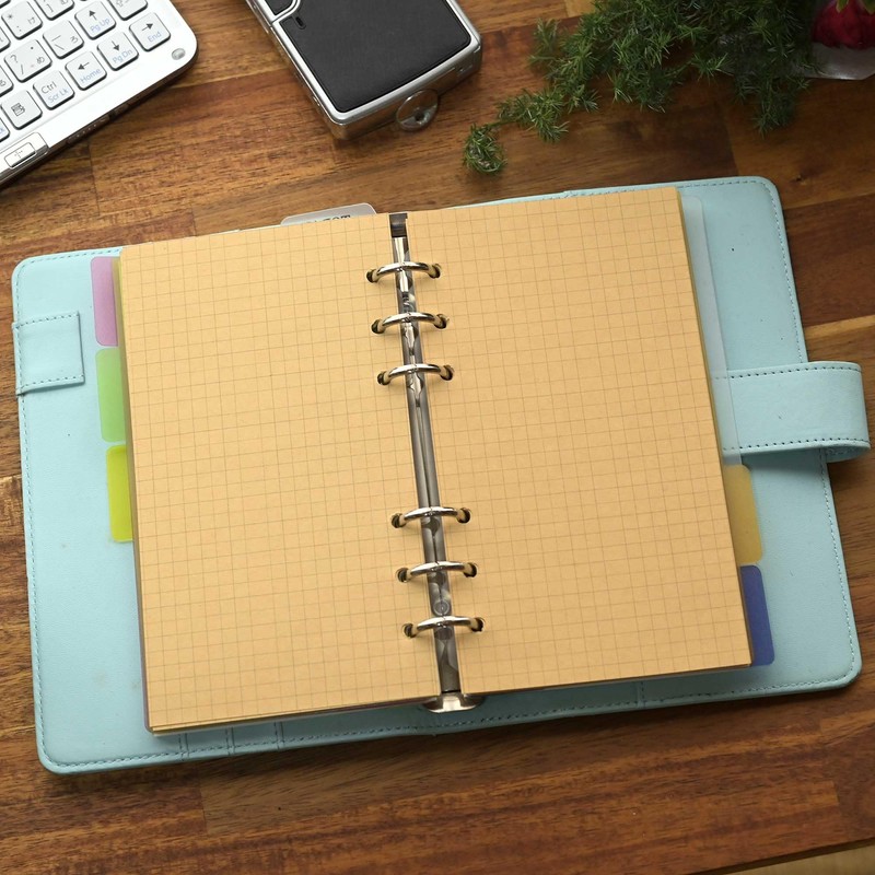 TSUKURIRO Craft B6 Bible Size Organizer, Refill, 6 Holes, Ring,
