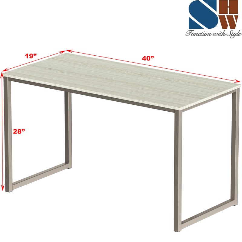 SHW Mission 40-Inch Home Office Computer Desk, Maple