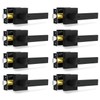 RAZCC Privacy Door Levers, 8 Pack Matte Black Door Handles