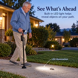 Collapsible Telescopic Folding Cane Elder Cane LED Walking Trusty Sticks Elder Crutches For Mothers The Elder Fathers With Alarm