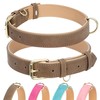 Jumpress Leather Dog Collar for Small Medium Large Dogs, Soft