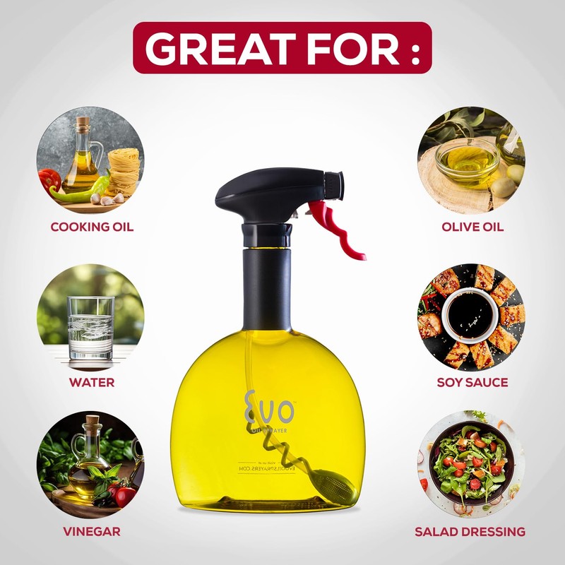 Evo Original Oil Sprayer, Non-Aerosol for Olive Oil, Cooking Oils,