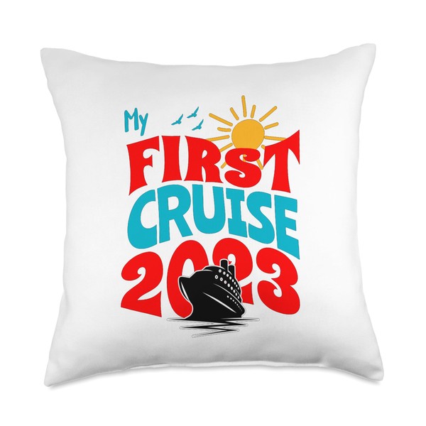 Embark on Family Adventures Designs My First Cruise Funny Throw