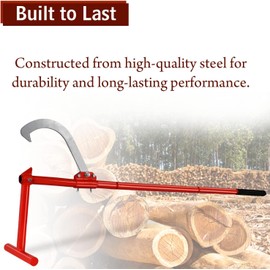 FEBTECH - Timberjack - Log Lifter 48" - Steel Log Jack - Logging Tools and Equipment - for Rolling and Raising Logs - Log Roller for Sawyers, Wood Workers, Loggers and Firewood Enthusiasts