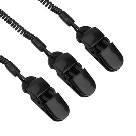 3pcs Hat Strap Clips, Black Cap Retainer Fishing Apparel Keeper Holder and Coiled Cord for Golfing Fishing Boating Sailing Other Sports