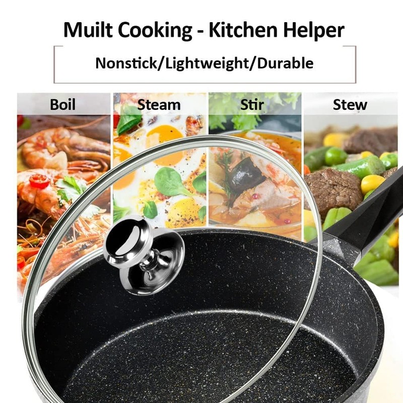 13 In Glass Lid for Frying Pan, Tempered Replacement Cover