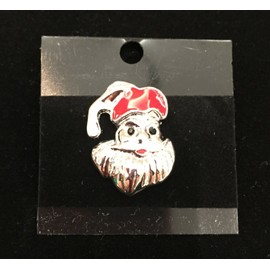 NOOSA 18mm Snap Bead - Metal Santa With White and Red Enamel - Christmas