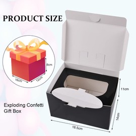 OFFCUP Gift Box Diy, Gift Explosion Box with Confetti, Pop-Up Surprise Box, Romance Gift Ideas for Wife Man Colleagues, Children (B)