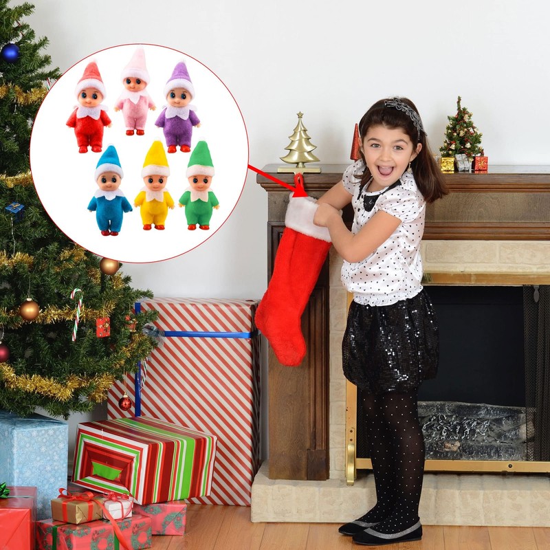 Haconba 12 Pack Mini Christmas Elf Dolls Plush Small Elf