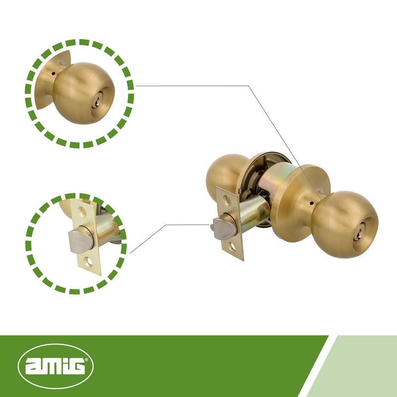 Amig - Ball Style Lock Set | With Outer Key
