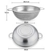 TEAMFAR Strainer, Stainless Steel Kitchen Pasta Strainer with Handles, Micro-Perforated