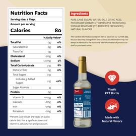 Torani Coffee Syrup, Vanilla Salt Flavoring for Drinks, Pump Included, 25.4 Fl Oz