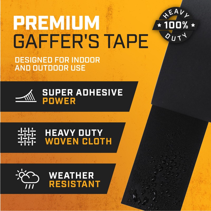 Lockport Black Gaffers Tape 3 inch x 30 Yards -
