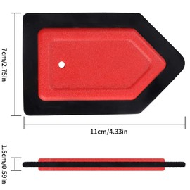 Car Interior Pet Hair Cleaning Blade, Red, Easy to Use, Removes Pet Fur and Hair from Upholstery, Seats, and Carpet, Non-Slip Grip, Durable.