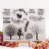 Autumn Fall Pines Pine Nuts Pinecone Clear Stamps Pumpkin Winter